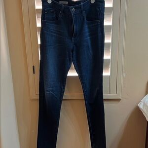 AG Adriano Goldschmied High Rise Farrah Skinny Jeans - Dark Blue 29R